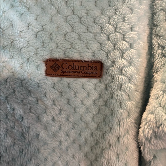 Columbia Women's light blue Fire Side Sherpa 1/4 Zip S - Picture 2 of 6